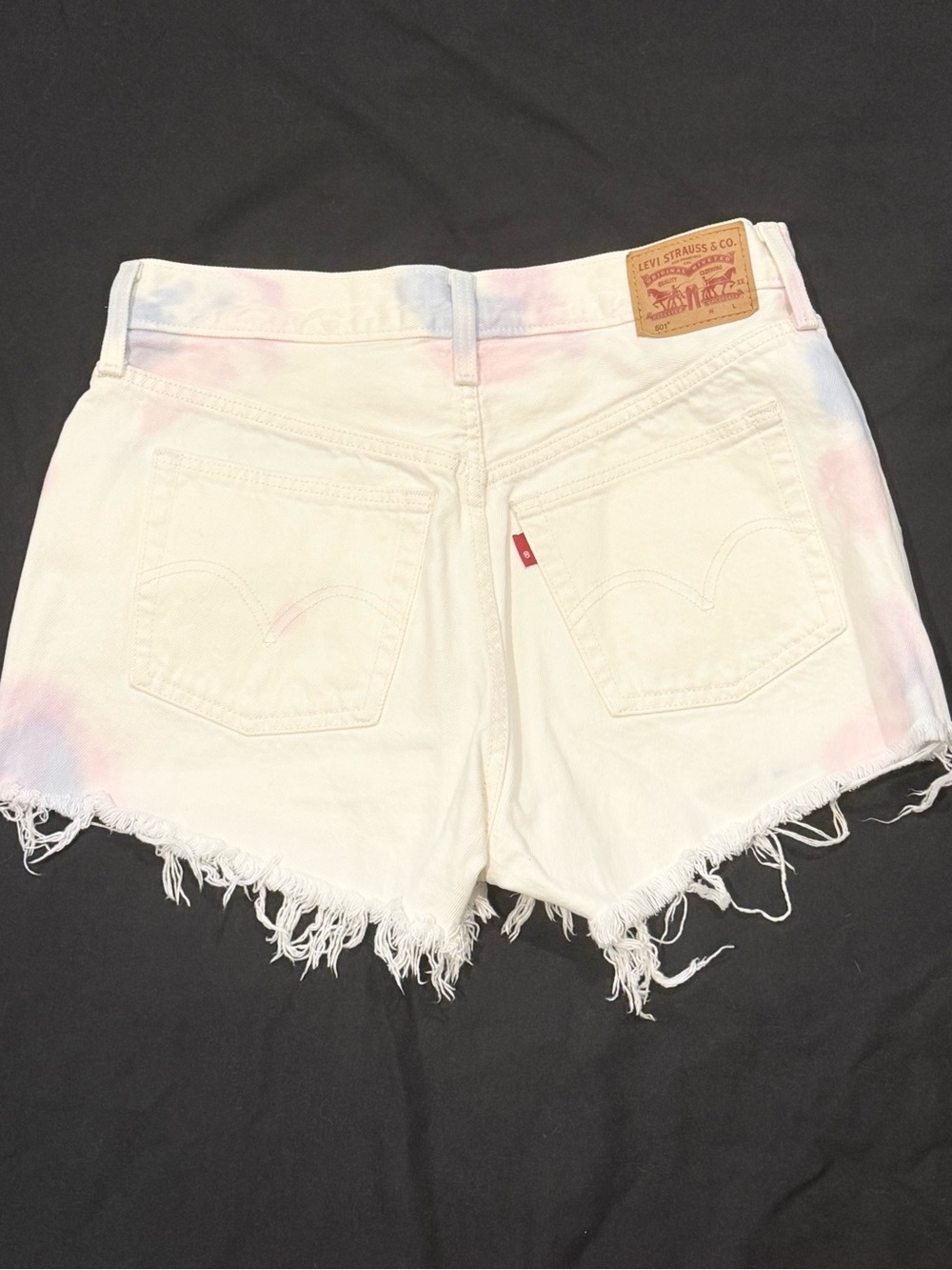 Levi’s 501 Tie-Dye Frayed Denim Shorts